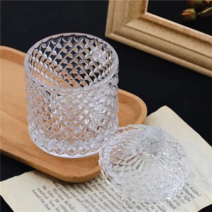 Large Glass Jar with Lid Storage Cans Container Candy Barrel With Lid 300ml