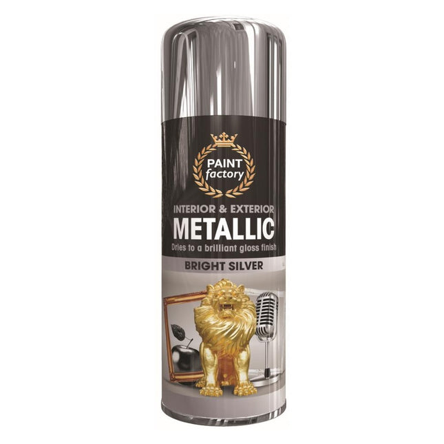 METALLIC SILVER SPRAY PAINT 400ML