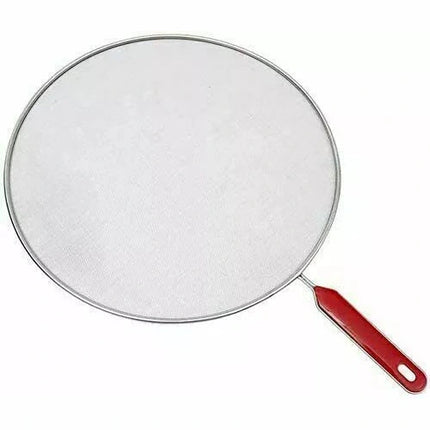 Metal Mesh Splatter Guard Screen Cover Frying Grill Pan Knob Lids Set 33cm