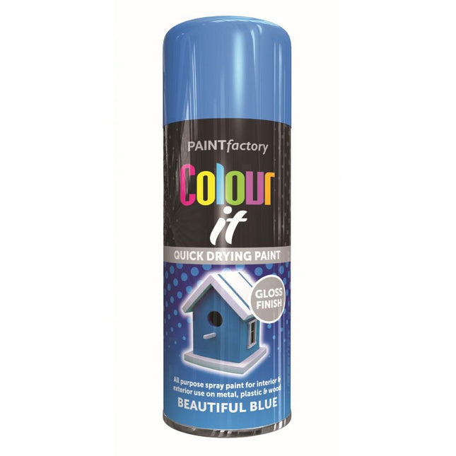 PF COLOUR IT SPRAY GLOSS BEAUTIFUL BLUE 400ML