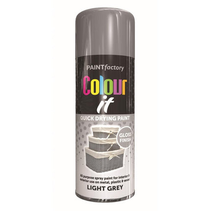 PF COLOUR IT SPRAY GLOSS LIGHT GREY 400ML