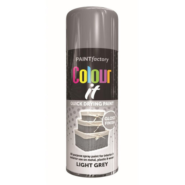 PF COLOUR IT SPRAY GLOSS LIGHT GREY 400ML