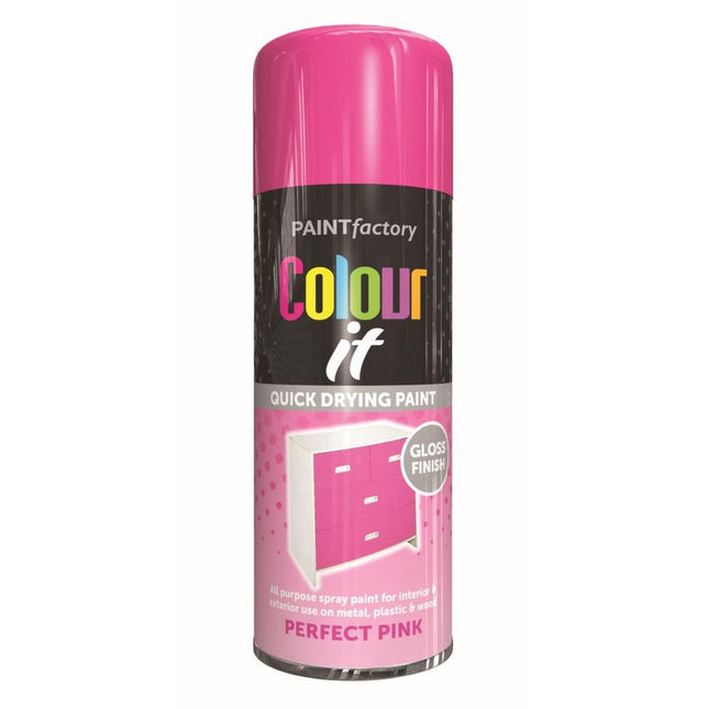 PF COLOUR IT SPRAY GLOSS PERFECT PINK 250ML