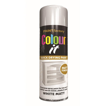 PF COLOUR IT SPRAY MATT WHITE 250ML