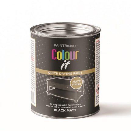 PF COLOUR IT TIN MATT BLACK 300ML
