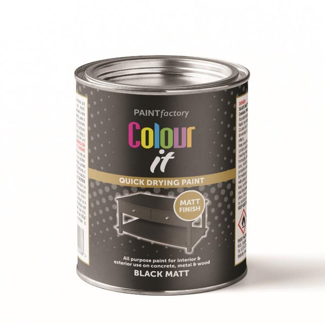 PF COLOUR IT TIN MATT BLACK 300ML