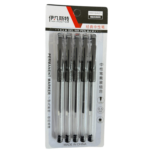 Pack of 5 Permanent marker with 0.5mm Nib