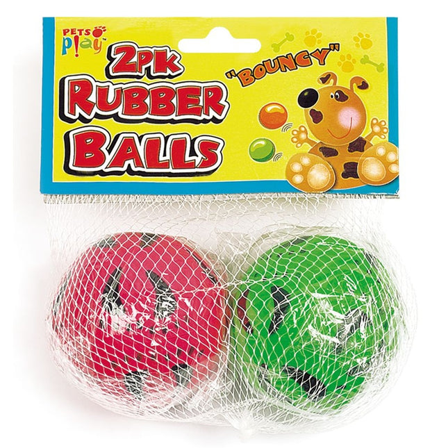 Pet Rubber Balls 2pk