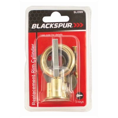 REPLACEMENT RIM CYLINDER with a zinc body with brass cylinder plug