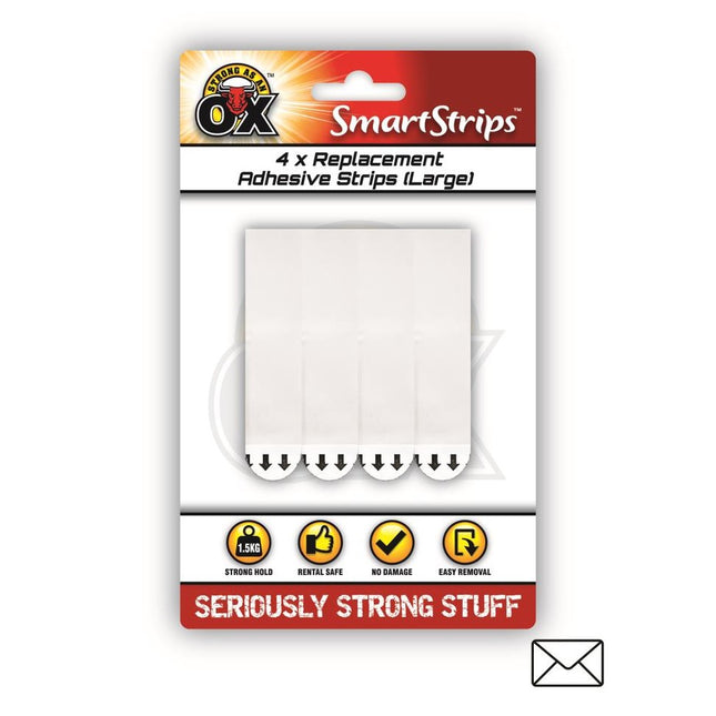 SAAO REPLACEMENT ADHESIVE STRIPS LARGE - 4PK