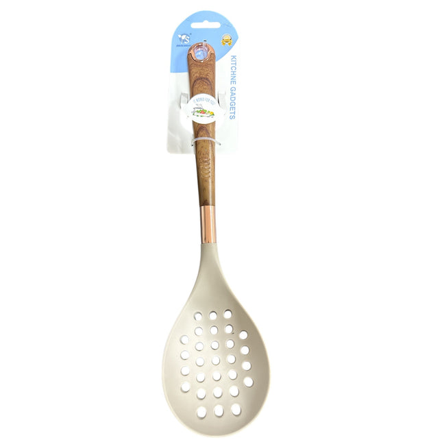 SILICONE COLANDER WITH PLASTIC HANDLE