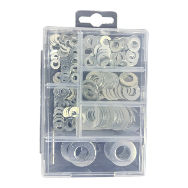 Set of sliver-plated flat washers