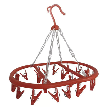 Sock Hanger for Washing Line with 20 Pegs Clothes Drying Airer Rack 37 x 28cm