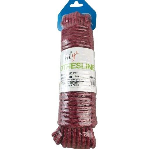 Strong Multipurpose Clothes Washing Line Laundry Rope 6mmx20m Random Colour