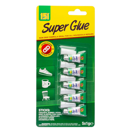 Super Glue 5pk X 1g