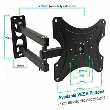 Tilt Swivel TV Wall Mount Bracket For 10"- 42" Inch LCD LED Plasma Flat Monitor