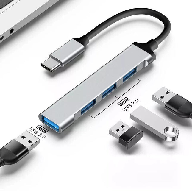 USB Hub | Multiport Dock Multi-Splitter USB Type-A 3.0 Hub Adapter for PC Mac