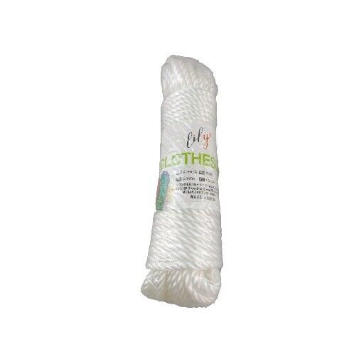 White Strong Multipurpose Outdoor Clothes Washing Line Laundry Rope 6mmx15m