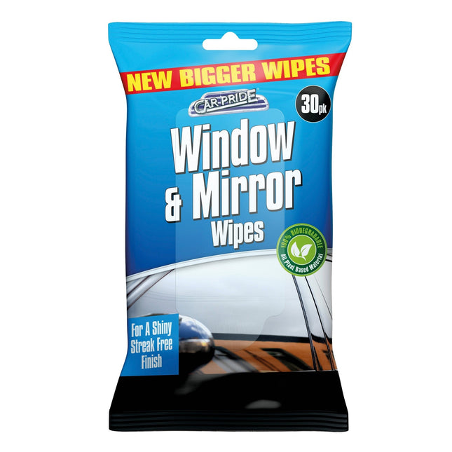 Window & Mirror Biodegradable Wipes 30pk