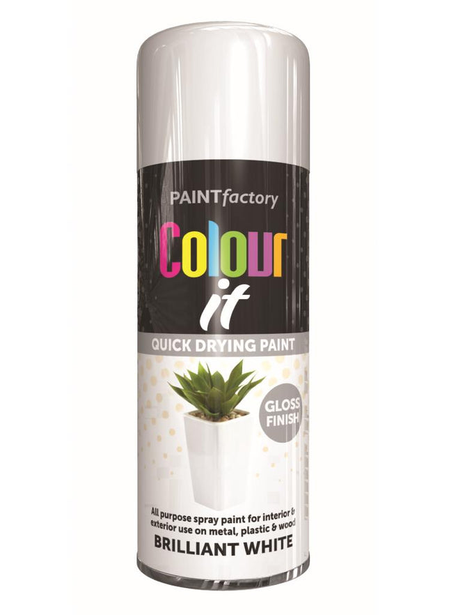 Pf Colour It Spray Gloss Brilliant White 250Ml