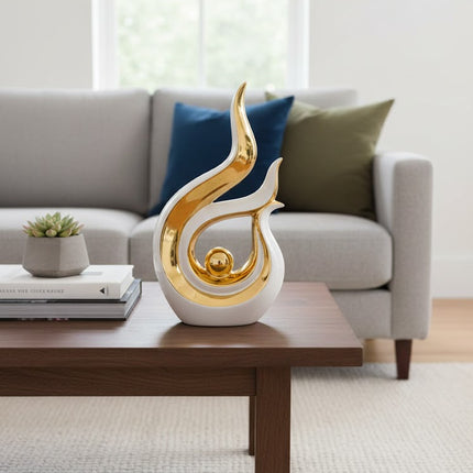 Ceramic Gold Plated Vase 27 x 17 cm