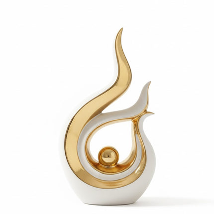 Ceramic Gold Plated Vase 27 x 17 cm