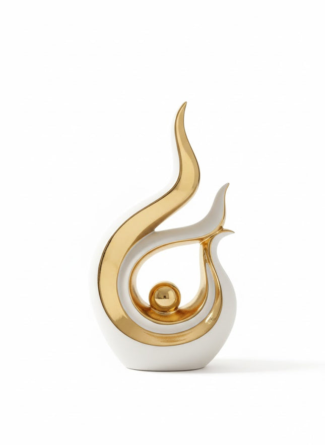 Ceramic Gold Plated Vase 27 x 17 cm